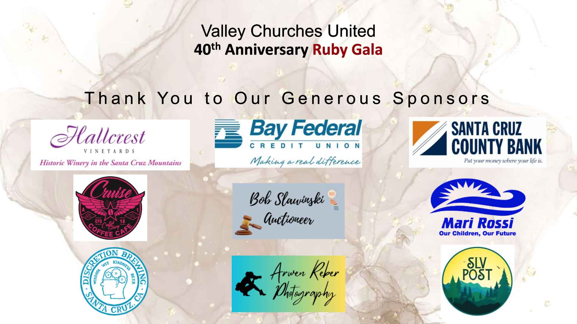 Valley Churches United 40th Anniversary Ruby Gala